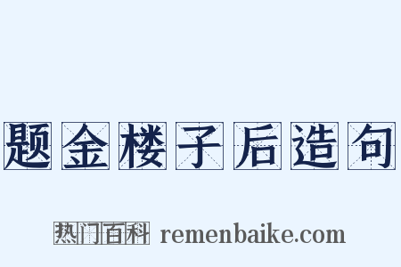 题金楼子后造句是什么意思的图片